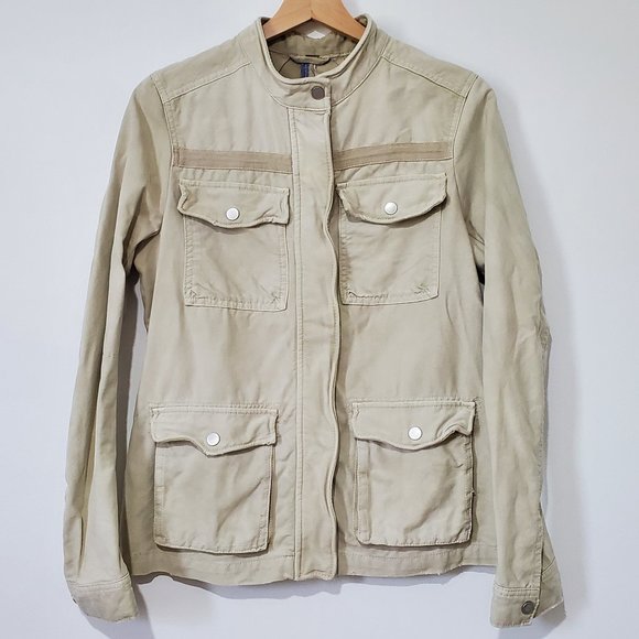 Free People Beige Denim Jacket Size Small